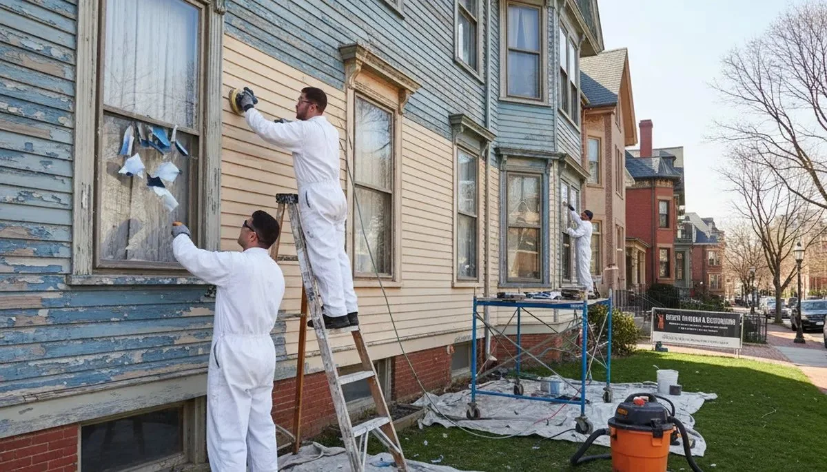 Surface preparation before exterior painting