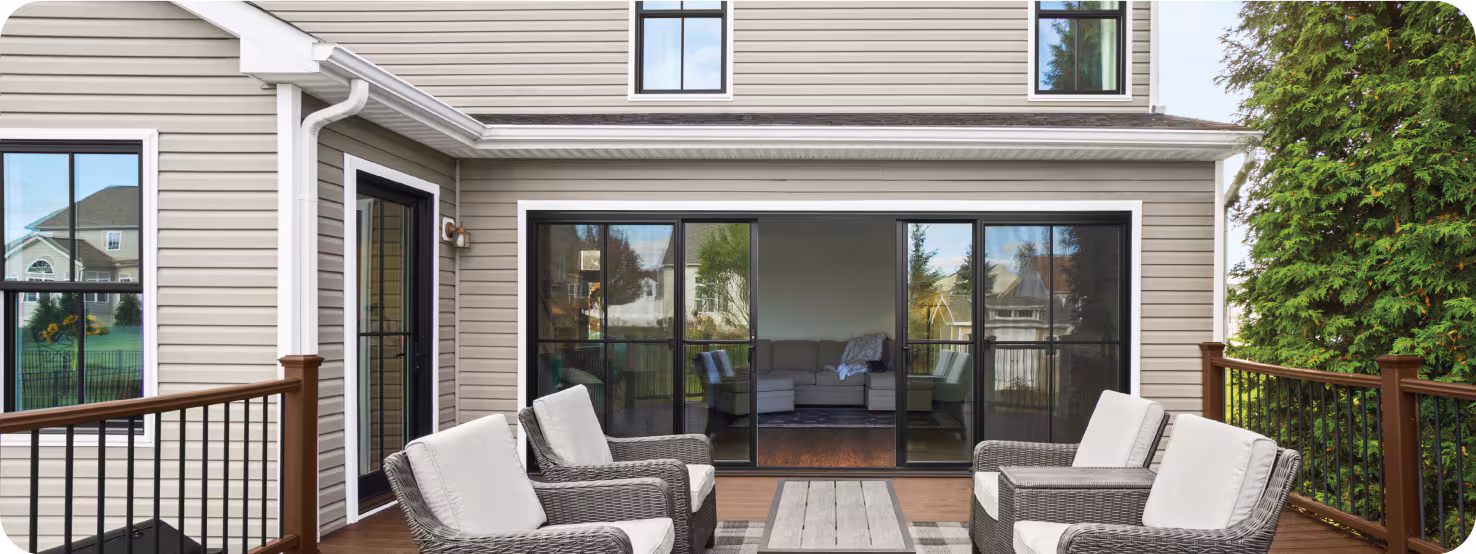 Bright room with newly replaced windows