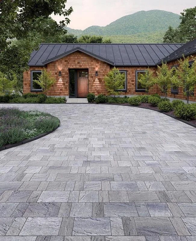 Paver patio with outdoor furniture